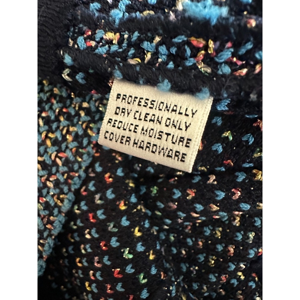 St. John Collection Marie Gray Santana Knit Zip Up Jacket Blue Multi Size 4 - Picture 11 of 15